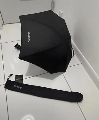 ICandy Peach Black Parasol With Clamp And Case • £21