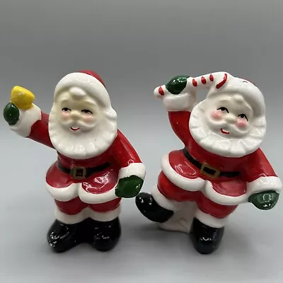 1950s NAPCO Santa Claus Ceramic SALT  & PEPPER SHAKERS ~ Japan Rare Christmas! • $18