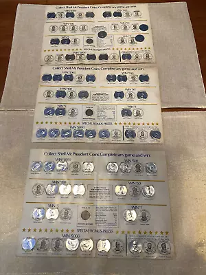 Vintage Shell Oil Aluminum Mr. President Game Coins Incomplete Set • $50