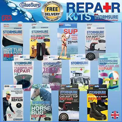 Stormsure Repair Kits Glue Adhesive Patches Tape Mend Seal Leaks Holes Rips Tear • £8.49