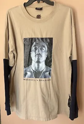 Vintage Makaveli Branded TuPac Shakur Rap Tee T Shirt Adult XL 2Pac Tupac • $39.99