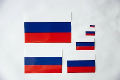 RUSSIA RUSSIAN FLAG STICKER *Choose Your Size*  Adhesive Vinyl REAL RATIO&COLOR • $1.79