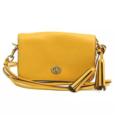 COACH Legacy Penny 19914 Women's Leather Shoulder Bag Yellow • $250.79