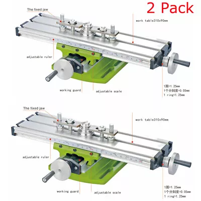 2 Pack Compound Milling Machine Work Table Mini Lathe Cross Slide Bench 310*90mm • $79.98