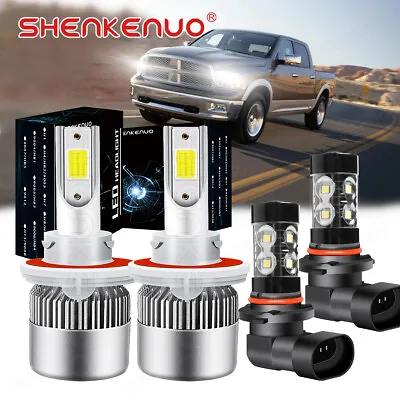 For 2004-2014 Ford F-150 6000K LED Headlight Hi/Lo + Fog Light 4 Bulbs Combo Kit • $17.93