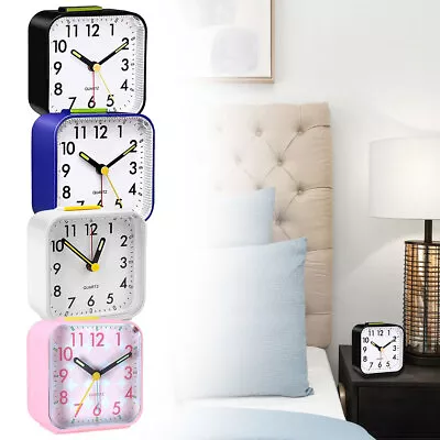 $13.39 • Buy NEW Bedroom Analogue Silent Alarm Clock Large Display Night Light Bedside Snooze