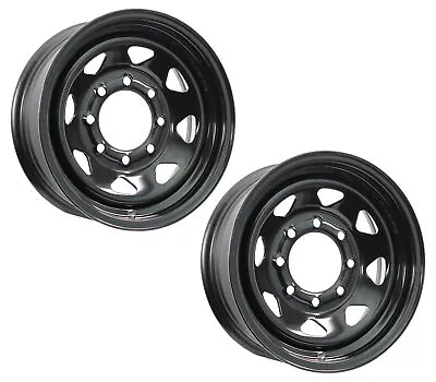 2-Pack Trailer Wheels 16 In. X 6 In. 8 Lug Black Steel Spoke Rim Wheel • $151.97