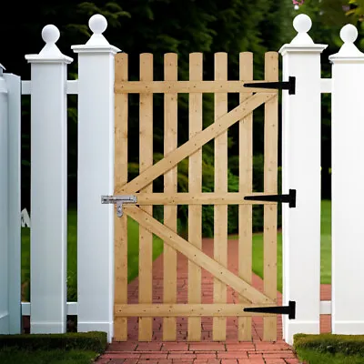 6FT Tall Wooden Gates Garden Gate Outdoor Entrance Palisade Side Door &Latch Kit • £69.99