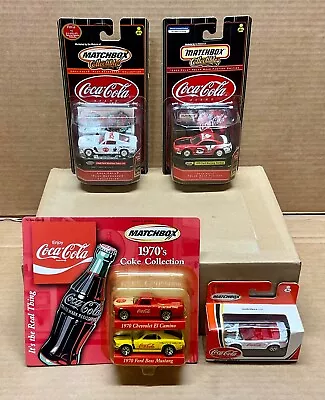 Matchbox Coca-cola 1968 Ford Mustang 428 Cobra Jet 1970 Boss 302 Chevy El Camino • $0.01