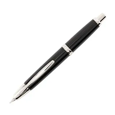 Pilot Fountain Pen Vanishing Point Retractable Black/Rhodium EF PL60341FPBLKEF • $131.06