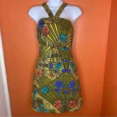 Zara Trafaluc Collection Yellow Corduroy Tribal Printed Dress • $40