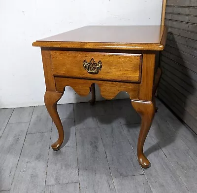 Vintage Thomasville Fisher Park Queen Anne End Table With Drawer - Solid Wood A • $265.50