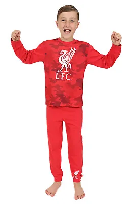 Boys Liverpool F.C Red Camouflage Long LFC Pyjamas • £15.99