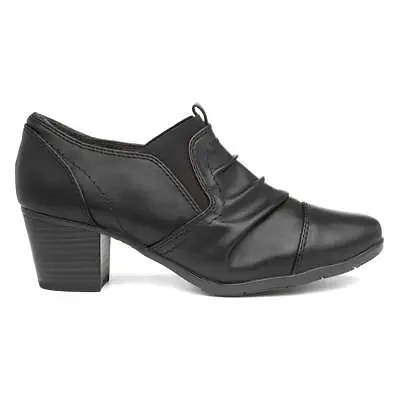 £19.99 • Buy Jana Softline Womens Shoe Black Slip On Heeled Shoes Shoezone
