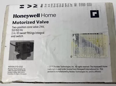 Honeywell Home V8043E1020 Valve Zone 1 In 3.5 Cv Motorized Valve & Controller • $90