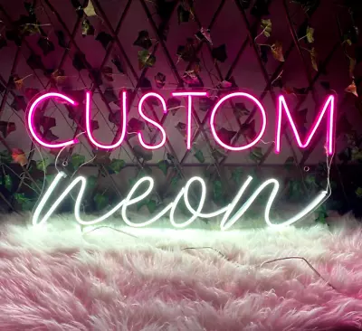 Personalized Neon Sign Custom Name Logo Signs Acrylic Wall Decor LED Night Light • $20