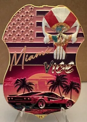 New And Sought Miami Division ICE HSI  Miami Vice  Themed Challenge Coin • $31