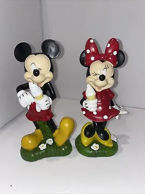 Disney Mickey & Minnie Mouse With Ice Cream Cones Garden Statues Set Of Two • $49.99