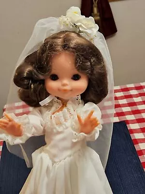 Vintage Zanini And Zambelli 16 Inch Vinyl Doll In Wedding Dress • $45