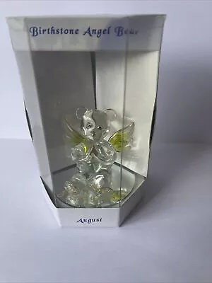 £8.99 • Buy Mayflower Glass Birthstone Angel Bear Gold Plated August