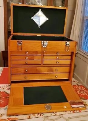 Hardwood Cabinet 8 Drawer Machinist Wooden Tool Chest Wood Cabinet Box • $136.99