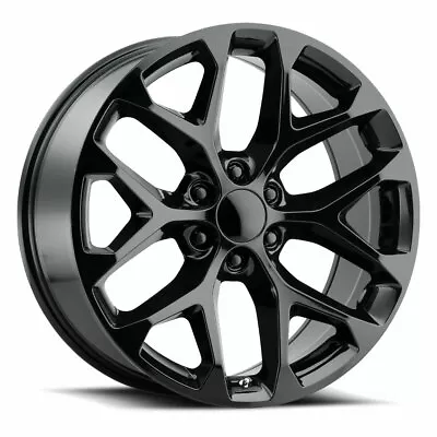 Wheel 20x9 6-139.7 Gloss Black Fits GM Snowflake Style • $265.31