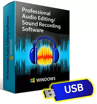 Audacity Professional Audio Music Editing-Recording Software-Beats-Windows-USB • $12.99