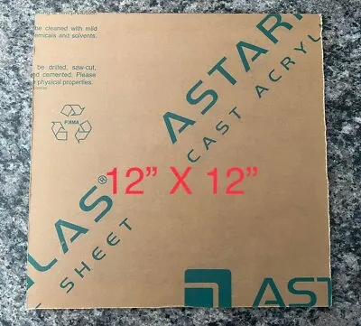 Astariglas Cast Acrylic Sheet  Poly / Lexan Clear Plastic Sheet 1/4   .237 • $25