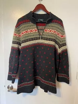 Ralph Lauren Hand Knit Lamb’s Wool Fair Isle Sweater Size 2X • $60