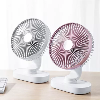 Table Desk Fan Oscillating Rotating Cooling Fan 4-Speed Mini Fan Rechargeable • £15.95