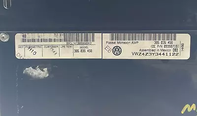 2000 Volkswagen Passat Oem Monsoon Radio Amp Audio Stereo Id 3b5035456 00 • $74.99