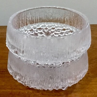 $22 • Buy Iittala Thule Clear Glass Bowls Scandinavian MCM Design Tapio Wirkkala Set Of 2
