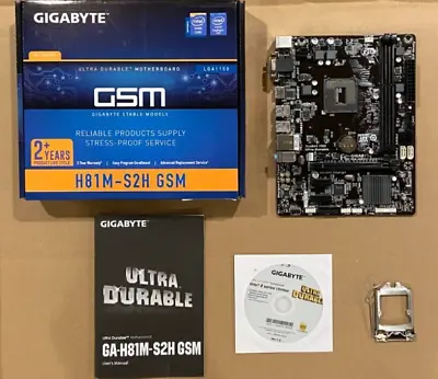 Gigabyte GA-H81M-S2H GSM Motherboard LGA1150 Intel H81/rev. 1.0 • $39.95