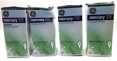 Lot Of 4 GE MERCURY 175 BULB FOR USE ONLY W/ H39 BALLAST • $59.99