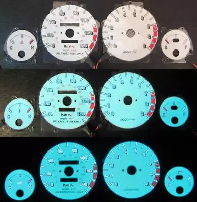 For 90 91 92 93  Acura Integra GSR White Face Indiglo Reverse Glow Gauges 9K RPM • $29.99