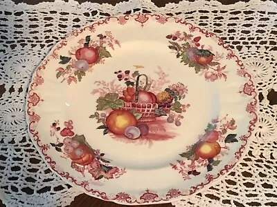 Mason’s Ironstone England Fruit Basket Red Version 10 Inch Dinner Plate • $25.44