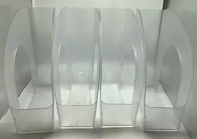 Lot Of 4 Clear File Magazine Holder Organizer Office Desk • $14.99