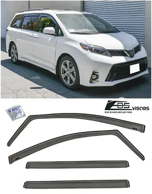 JDM IN-CHANNEL Style Side Vents Sun Shade Rain Visors For 11-20 Toyota Sienna • $37.99