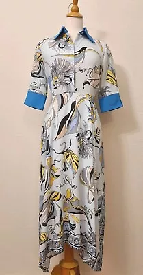 WIWALORNA Vintage Women's Floral Printed Handkerchief Midi Dress Size M 12 GUC • $49.95