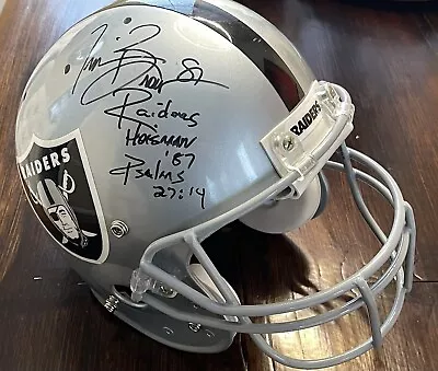 1998 Tim Brown Oakland Raiders Signed Game Used Football Helmet PSA HALL Of FAME • $2995