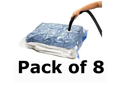 Strong Vacuum Storage Bag Space Savings Space Saver Bags Vacum Bag Vaccum 8pcs  • £7.95