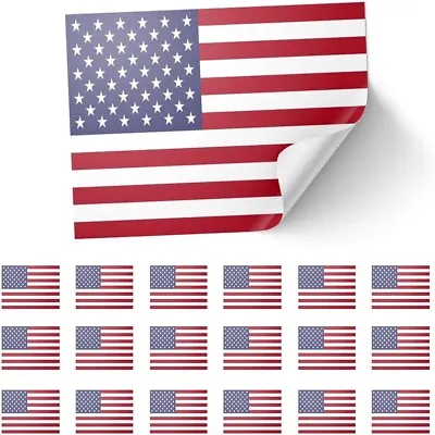 £3.89 • Buy 20 X USA United States Of America Flag Stickers - Rectangle Event 8.5 X 5.5cm