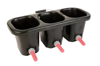 3 Teat Calf Milk Feeding Feeder Bucket Bar Teats Drop Calf Weaning Rearing • £69.59