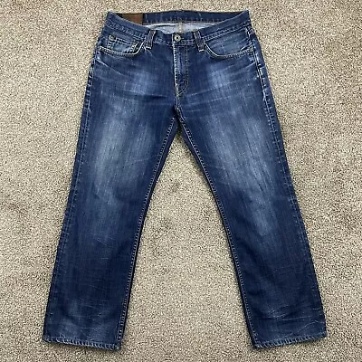 J Brand Kane Slim Straight Leg Mens Blue Jeans 34 X 27 Dark Wash Premium Denim • $23.99