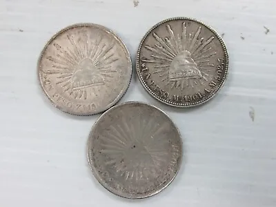 3 Coin Lot Mexico Silver Peso Cap And Ray 1898-1904 Q4BN • $199