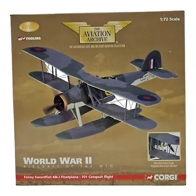 Corgi Aviation Archive Fairy Swordfish MKI Floatplane V4367 HMS Malaya AA36303 • £40