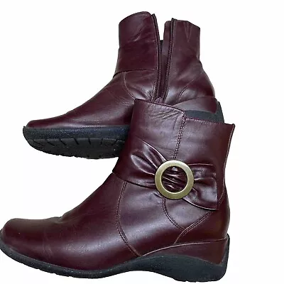 PADDERS FEEL GOOD Ankle Boots Size 3-4. (Cherry ) • £4.99