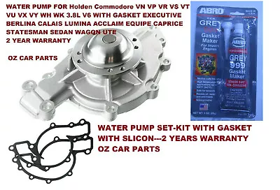 Water Pump Set-kit Gasket+silicone V6 Supercharged L67 Vt Vx Holden Commodore • $51.99