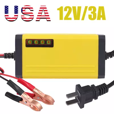 12V Car Battery Charger Maintainer Auto Trickle RV For Truck Motorcycle Portable • $7.89