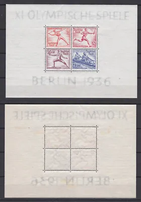 GERMAN REICH 1936 Olympic Games Berlin - Sheet Mint * B92 (Mi.631 Block6) • $37.18